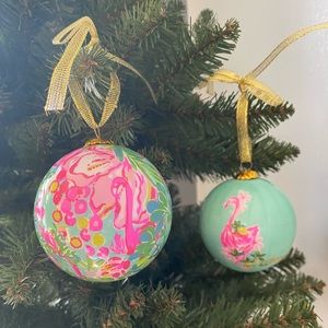 Set of 2 Lilly Pulitzer Ornaments